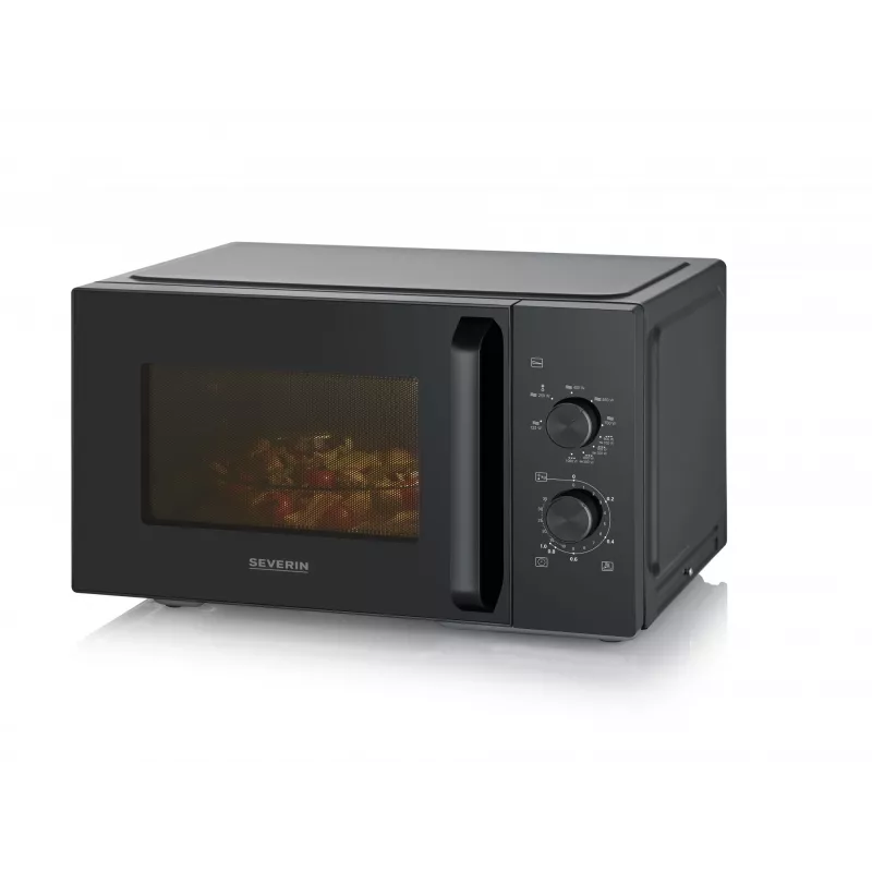 Kombinētā mikroviļņu krāsns SEVERIN MW 7792, uzstādāma uz galda, 20 L, 900 W, melna, pogas un rotācijas regulators