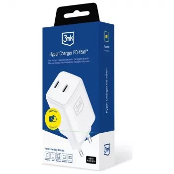 3MK Hyper Charger PD 45W GaN QC4+ PPS — USB-C ātrais lādētājs 45W