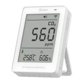 Sonoff AirGuard CO2 SAWF-08P WiFi LCD gaisa kvalitātes mērītājs