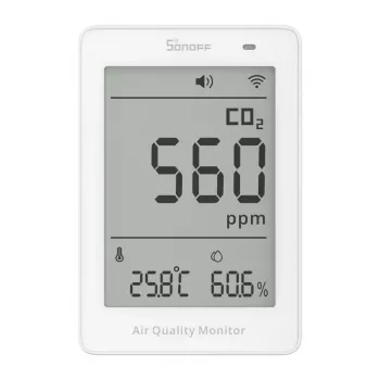Sonoff AirGuard CO2 SAWF-08P WiFi LCD gaisa kvalitātes mērītājs