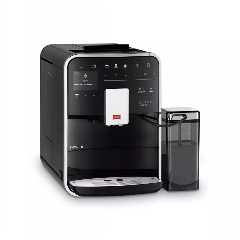 Kafijas automāts MELITTA Barista Smart TS — 1,8 L ūdens tvertne, dubultā iztekas snīpis, TFT displejs, pieņem maltu kafiju, 1450 W, melns