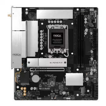 Mātesplate ASRock B860M Rock WiFi (mATX, Intel LGA 1851, DDR5, HDMI, DisplayPort)