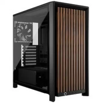 CORSAIR FRAME 4000D RS Wood korpuss — melns/valrieksts, Mid-Tower