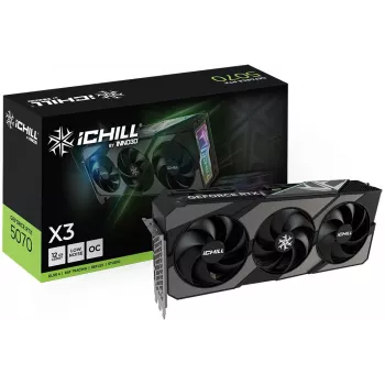 Grafikas karte Inno3D iChill GeForce RTX 5070 X3 — 12 GB GDDR7, 192-bit, PCIe 5.0