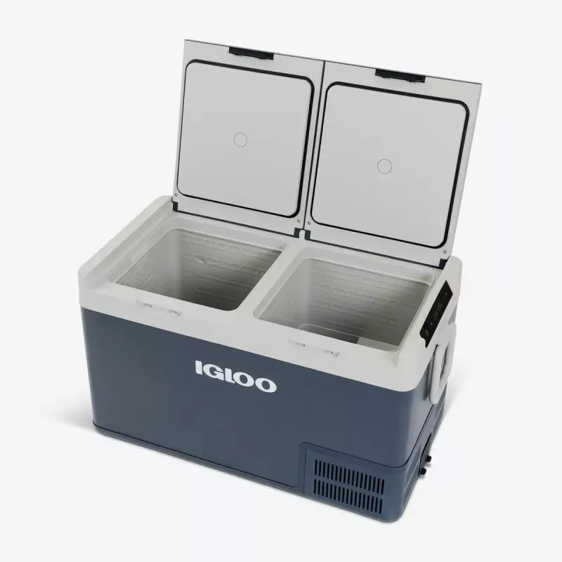 Elektriskā dzesēšanas kaste Cool Box Igloo ICF 80DZ 83 L (AC/DC, 100–240 V) Zila/Pelēka