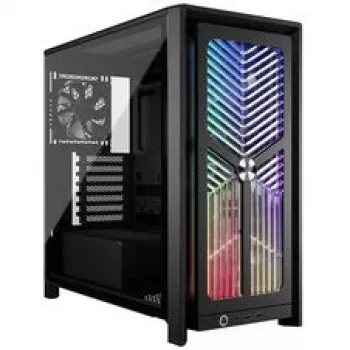 Corsair FRAME 4000X RS vidējais torņa korpuss Melns RGB ventilators 4x RS120 PWM