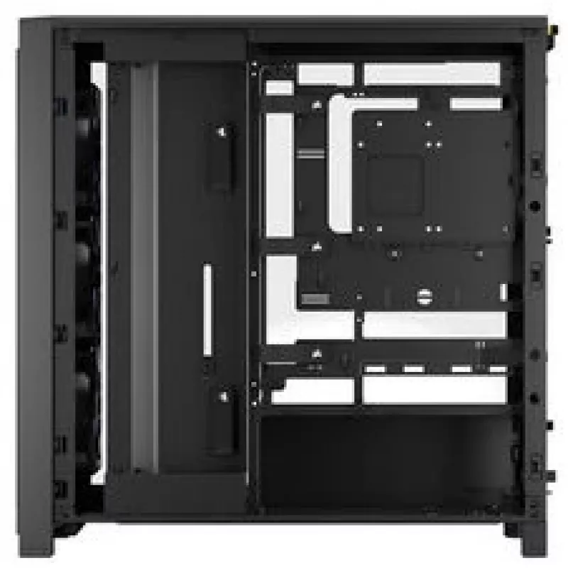 Corsair FRAME 4000X RS vidējais torņa korpuss Melns RGB ventilators 4x RS120 PWM