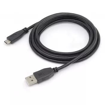 EQUIP USB 2.0 kabelis C uz A vīr./vīr., 0,3 m, 480 Mbps, niķelēti kontakti, melns