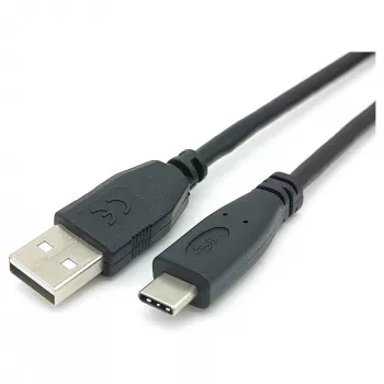 EQUIP USB 2.0 kabelis C uz A vīr./vīr., 0,3 m, 480 Mbps, niķelēti kontakti, melns