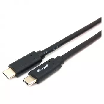 USB-C uz USB-C kabelis EQUIP 128348, USB 3.2 Gen 1 (5 Gbps), PD 60W, 0,5 m, melns
