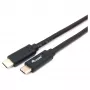 USB-C uz USB-C kabelis EQUIP 128348, USB 3.2 Gen 1 (5 Gbps), PD 60W, 0,5 m, melns