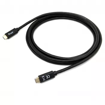 USB-C uz USB-C kabelis EQUIP 128348, USB 3.2 Gen 1 (5 Gbps), PD 60W, 0,5 m, melns