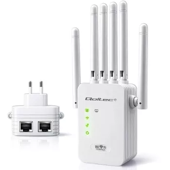 Wi‑Fi signāla pastiprinātājs QOLTEC AC1200 – divu joslu diapazona paplašinātājs