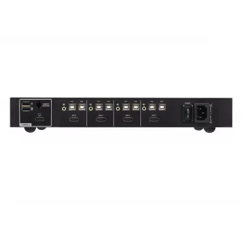 KVM slēdzis ATEN 4 portu USB HDMI ar CAC, 4K UHD 3840x2160@60Hz, metāla korpuss