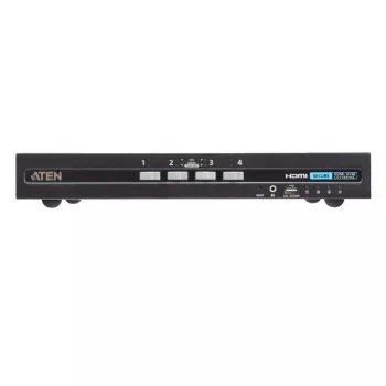 KVM slēdzis ATEN 4 portu USB HDMI ar CAC, 4K UHD 3840x2160@60Hz, metāla korpuss