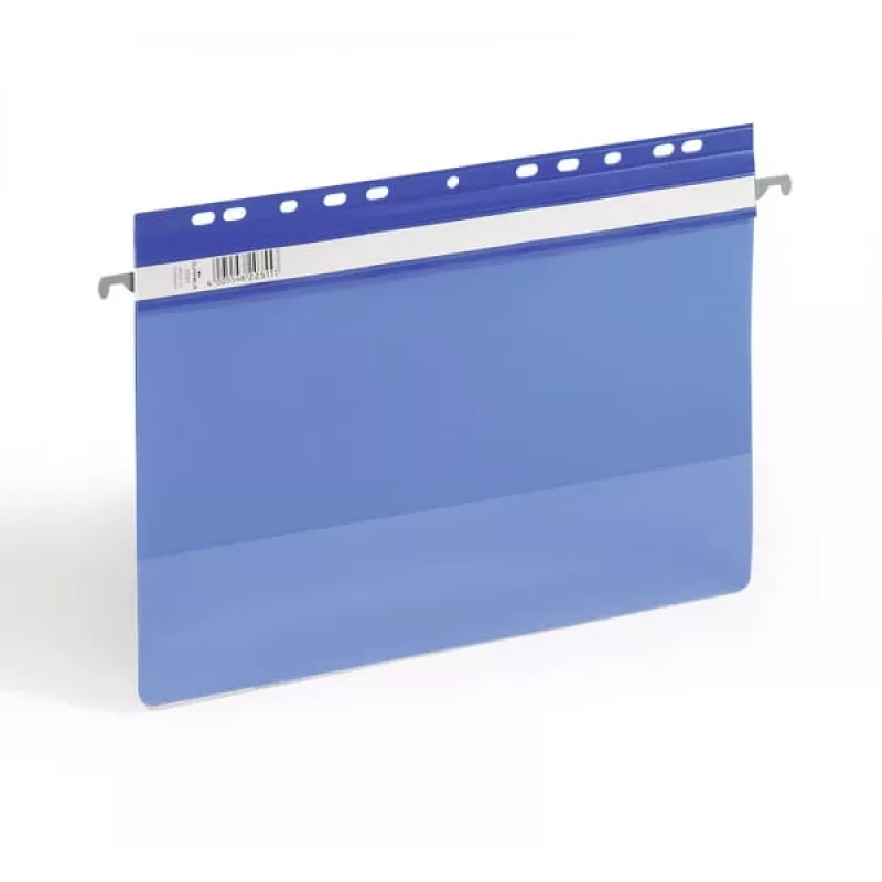 Durable 2561-06 A4 Plastmasas Piekaramā Mape Caurspīdīga Zila