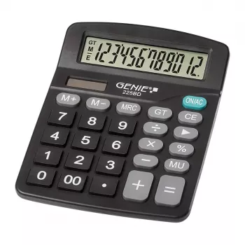GENIE galda kalkulators 225 BD melns