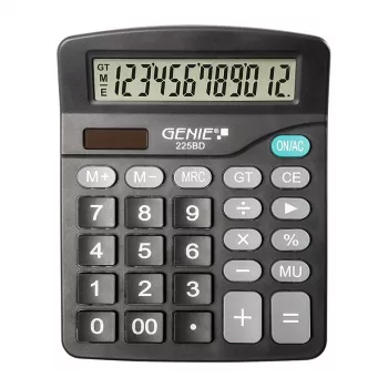GENIE galda kalkulators 225 BD melns