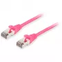 Patch kabelis Equip Cat.6A S/FTP RJ-45 5m Rozā