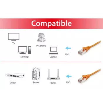 Equip Cat.6 S/FTP Patch kabelis RJ-45 50m Oranžs