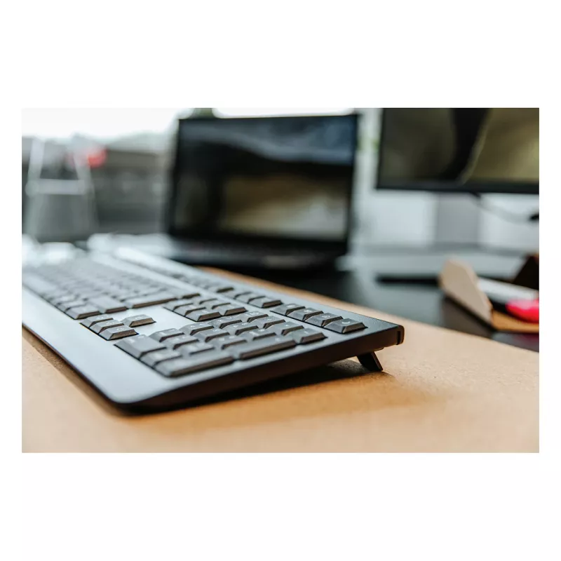Bezvadu tastatūra Cherry KW 3000 Universāla RF QWERTY Portugāļu Melna