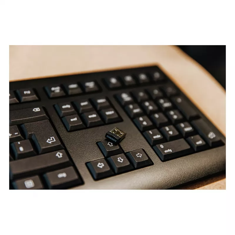 Bezvadu tastatūra Cherry KW 3000 Universāla RF QWERTY Portugāļu Melna