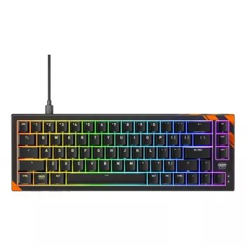 Mehāniskā spēļu tastatūra Cherry K5 Pro TMR Compact — 65% QWERTY US, vadu USB, RGB, melna/oranža