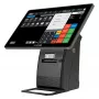 Viss-vienā Olympia T215DK 15 collu (38,1 cm) skārienekrāns Android 11, tiešās termodrukas printeris 8 cm, melns