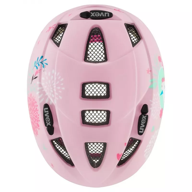 Bērnu aizsargķivere UVEX kid 2 cc Multicolour Pink, cietā čaula, matēta apdare