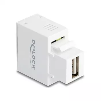 DELOCK sienas keystone modulis ar USB-A uzlādes portu 5W balts