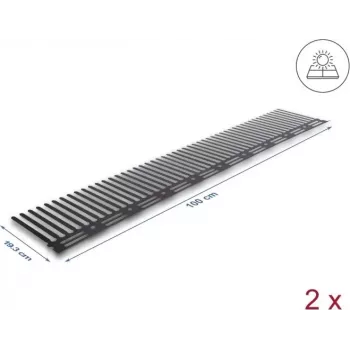 Putnu atbaidīšanas barjera saules paneļiem DELOCK 1 m — 2 gab., brūna, 193 mm