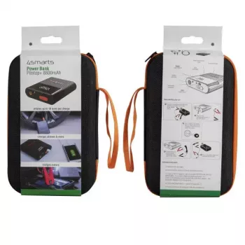 4smarts transportlīdzekļu palaišanas ierīce 456312 — 300 A palaišanas strāva, 2 A izeja, 16,6 V akumulators, Melna