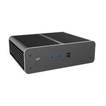 Akasa Euler CMX Mini-ITX bezventilatoru korpuss A-ITX61-S1B — melns, mini šasija pasīvi dzesētām sistēmām