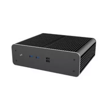 Akasa Euler CMX Mini-ITX bezventilatoru korpuss A-ITX61-S1B — melns, mini šasija pasīvi dzesētām sistēmām