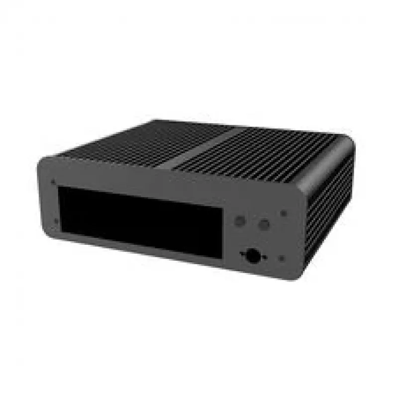 Akasa Euler CMX Mini-ITX bezventilatoru korpuss A-ITX61-S1B — melns, mini šasija pasīvi dzesētām sistēmām