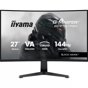 IIYAMA G-MASTER GC2781HSU-B1 27 collu izliekts VA monitors 1920×1080 144 Hz USB centrmezgls Skaļrunis VESA Melns