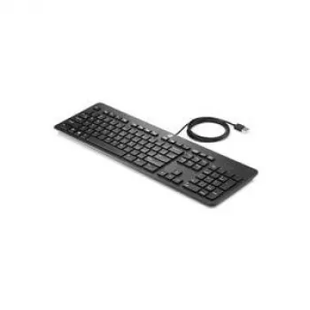 HP USB Business Slim Keyboard — vadu pilnizmēra tastatūra birojam