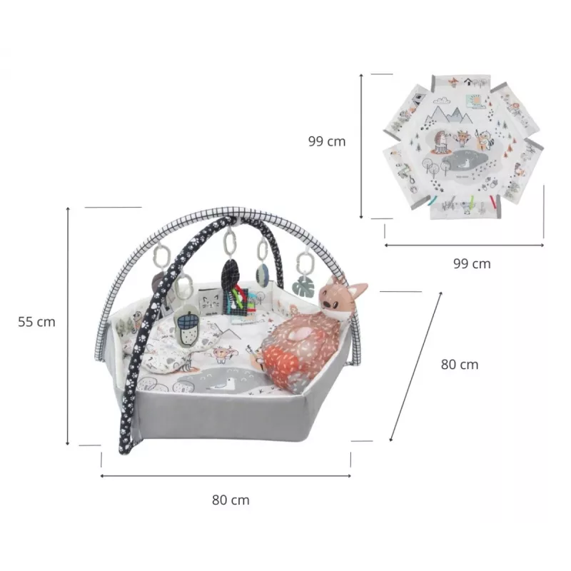 Milly Mally Baby Mat 5in1 Minky – Daudzfunkcionāls mazuļa paklājiņš 5-in-1