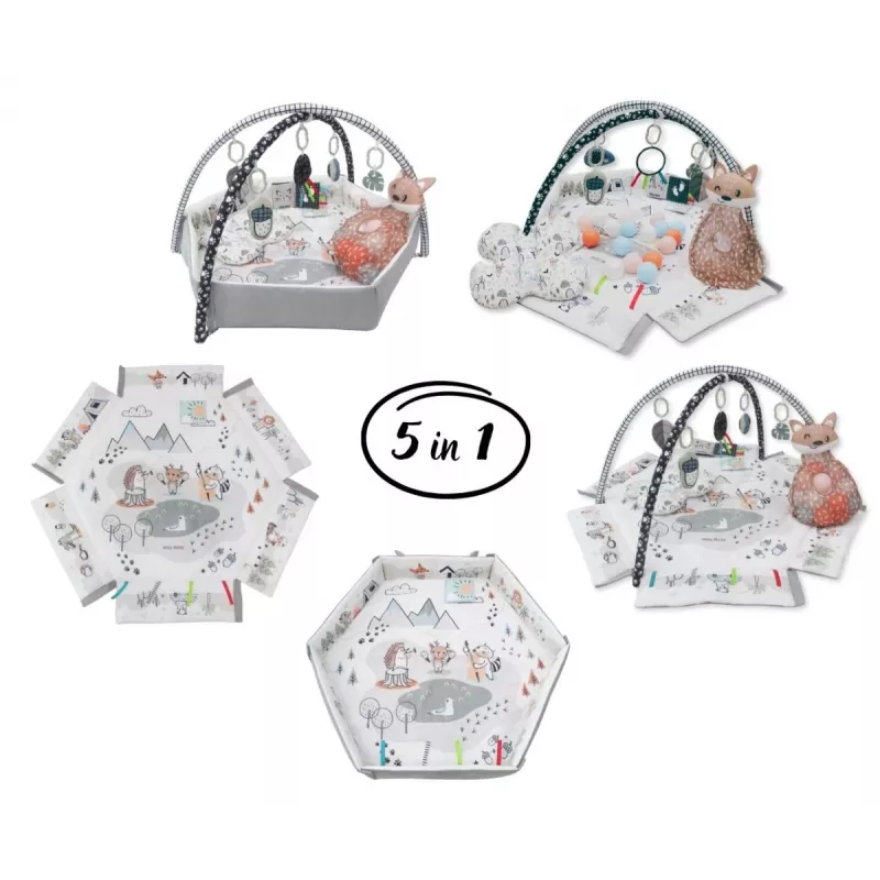 Milly Mally Baby Mat 5in1 Minky – Daudzfunkcionāls mazuļa paklājiņš 5-in-1