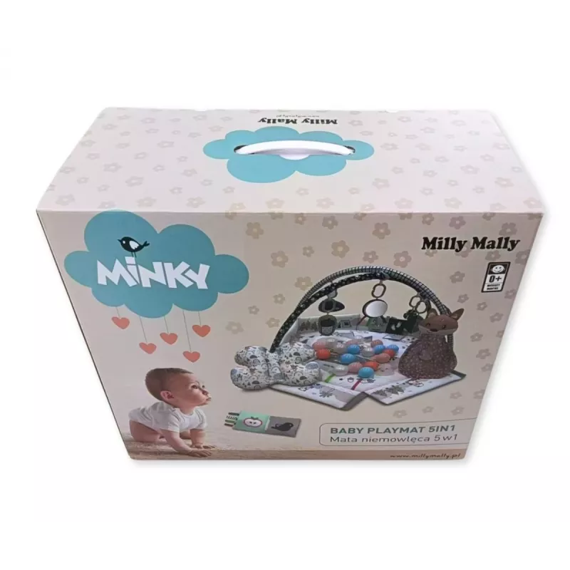 Milly Mally Baby Mat 5in1 Minky – Daudzfunkcionāls mazuļa paklājiņš 5-in-1