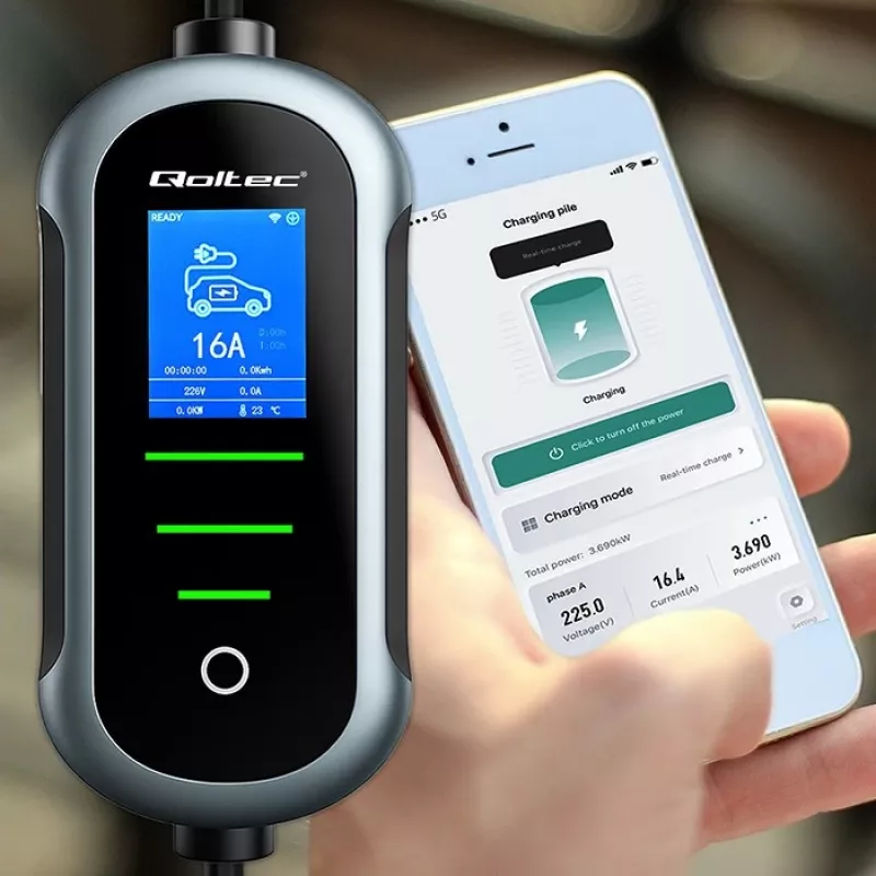 Elektroauto lādētājs QOLTEC 11 kW 400 V CEE 16 A ar WiFi