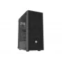 Fury Shobo SH8F Midi Tower korpuss — melns, ar logu, bez barošanas bloka, 2×USB 3.0, 1×USB 2.0, 2×audio, iekļauti 4×120mm ventilatori