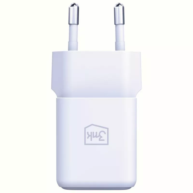 3MK Hyper GaN lādētājs 20W 1xUSB-A 1xUSB-C PD QC4+ balts