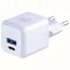 3MK Hyper GaN lādētājs 20W 1xUSB-A 1xUSB-C PD QC4+ balts