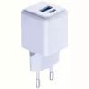 3MK Hyper GaN lādētājs 20W 1xUSB-A 1xUSB-C PD QC4+ balts