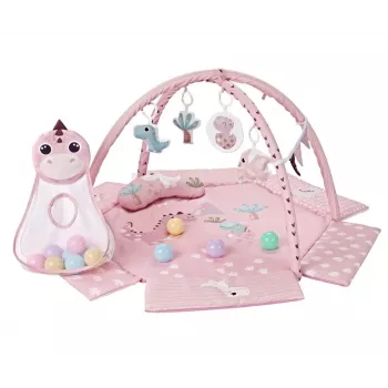 Izglītojošs rotaļu paklājiņš Dino Pink TinyMini rozā