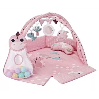Izglītojošs rotaļu paklājiņš Dino Pink TinyMini rozā