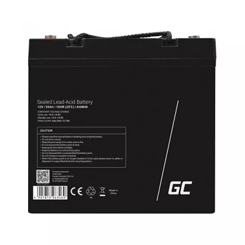 AGM Akumulators Green Cell AGM49 55 Ah 12 V Jūras un Atpūtas