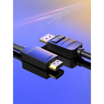 Kabelis DP uz HDMI 2m Melns Vention