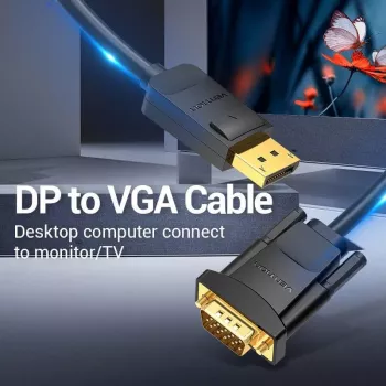 Kabelis DP uz VGA 2M/MELNS Hblbh Vention